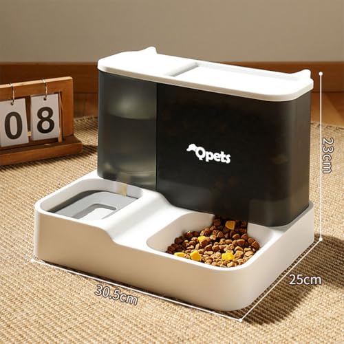 Qpets® Polypropylene 2 in 1 Automatic Food Feeder and Water Dispenser 3L Cat Food 1L Auto Dog for Pets Puppy Kittens 23 X 25 X 23 Cm 3 PCS Qpets® Polypropylene 2 in 1 Automatic Food Feeder and Water Dispenser 3L Cat Food 1L Auto Dog for Pets Puppy Kittens 23 X 25 X 23 Cm 3 PCS